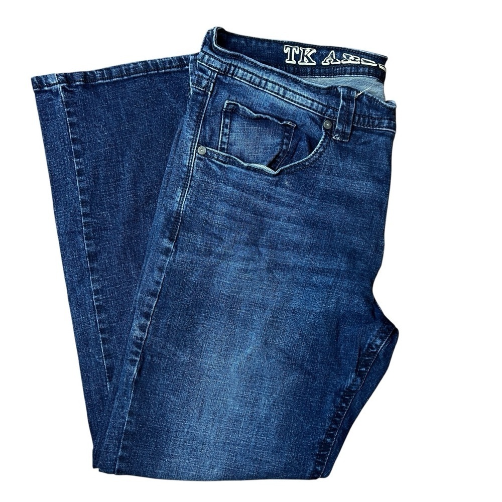 T.K. Axel Slim Boot Bondi Dark Wash Jeans Men’s Size 38x32 Denim - Picture 2 of 13